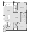 2BR 2BA (1176 SF)
